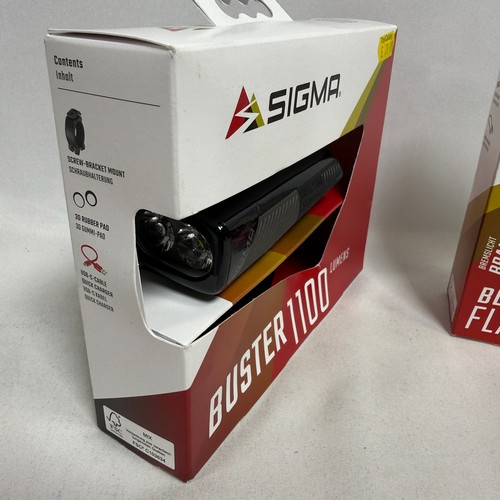 Brand New & Sealed SIGMA Buster 1100 Lumens (front light) & SIGMA Blaze ...