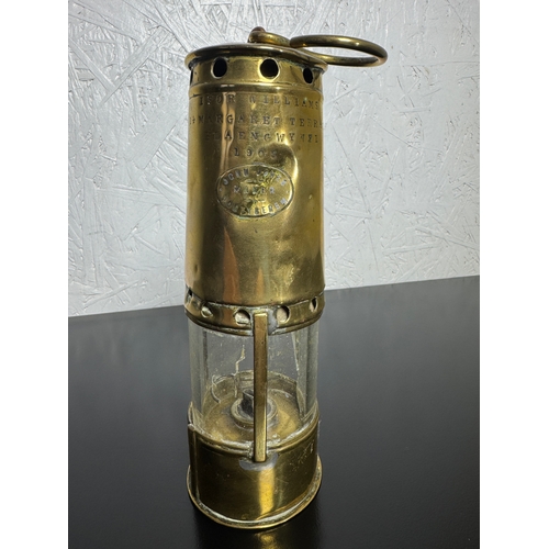 A Rare John Jones of Pontyberem Miners Lamp Used By Ifor Williams Of 14 Margaret Terrace Blaengwynfi Dated 1908.