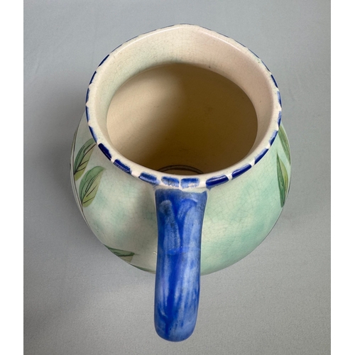 2 - Beswick Art Deco Style Floral Jug Vase 1980s England  Hand-painted floral jug with pastel glaze and ... 