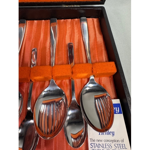 9 - Henley Firth Stainless Steel Cutlery Canteen Set Made in Great Britain  Complete boxed set. Good con... 