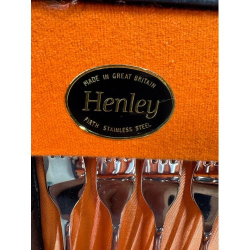 9 - Henley Firth Stainless Steel Cutlery Canteen Set Made in Great Britain  Complete boxed set. Good con... 