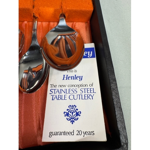 9 - Henley Firth Stainless Steel Cutlery Canteen Set Made in Great Britain  Complete boxed set. Good con... 