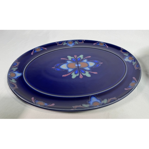 11 - Denby Baroque Blue Stoneware Serving Set Tureen Lid Platter & Dish  Handcrafted Denby set. Good cond... 