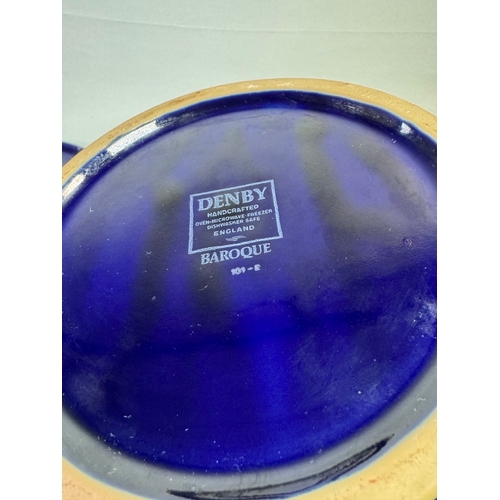 11 - Denby Baroque Blue Stoneware Serving Set Tureen Lid Platter & Dish  Handcrafted Denby set. Good cond... 