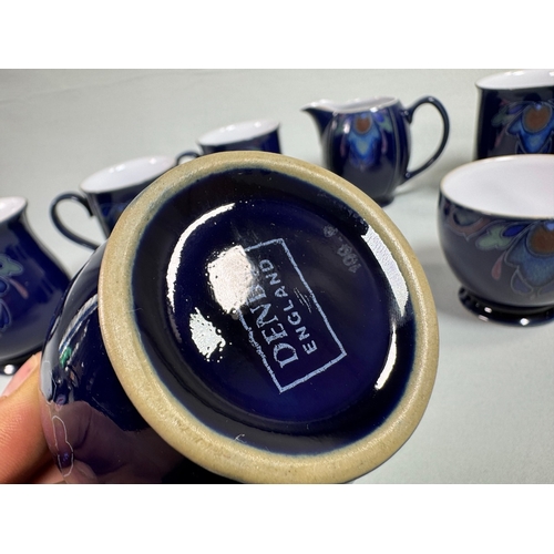 12 - Denby Baroque England Blue Floral Stoneware Coffee & Tea Set inc. Mugs & Cruet  Mixed selection; mug... 
