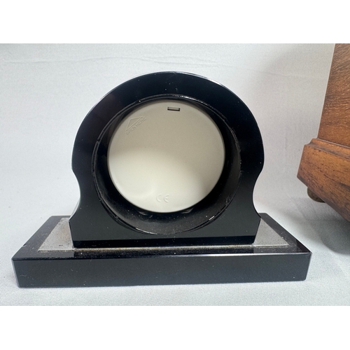 22 - Mixed Mantel Clock Lot inc. Edwardian Case, Wedgwood Clio & Quartz Desk Clock  Three clocks; mixed c... 