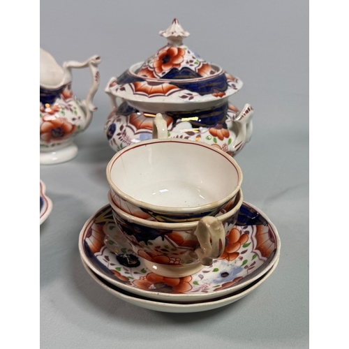 60 - Mason’s Ironstone Imari Pattern Tea Set Teapot Jug Cups Saucers Plate  Vibrant Imari palette. Fair c... 