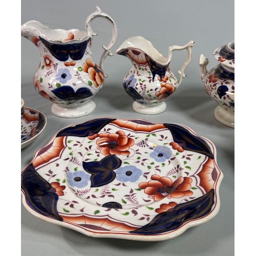 60 - Mason’s Ironstone Imari Pattern Tea Set Teapot Jug Cups Saucers Plate  Vibrant Imari palette. Fair c... 
