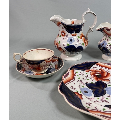 60 - Mason’s Ironstone Imari Pattern Tea Set Teapot Jug Cups Saucers Plate  Vibrant Imari palette. Fair c... 