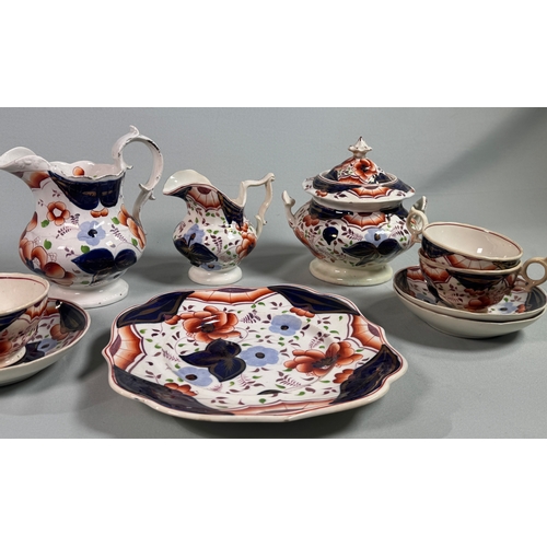 60 - Mason’s Ironstone Imari Pattern Tea Set Teapot Jug Cups Saucers Plate  Vibrant Imari palette. Fair c... 