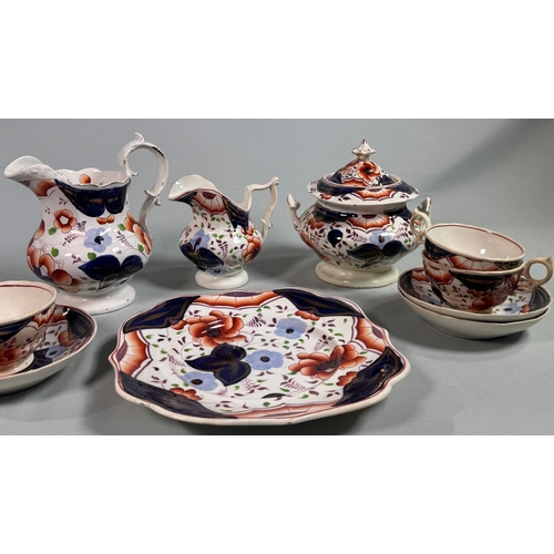 60 - Mason’s Ironstone Imari Pattern Tea Set Teapot Jug Cups Saucers Plate  Vibrant Imari palette. Fair c... 