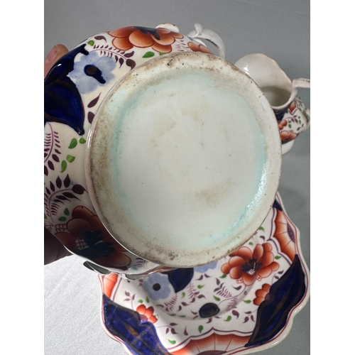 60 - Mason’s Ironstone Imari Pattern Tea Set Teapot Jug Cups Saucers Plate  Vibrant Imari palette. Fair c... 