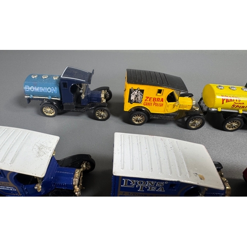95 - Corgi advertising diecast van collection, assorted vintage lorries: Lyons Tea, Olympic Gasoline, Zeb... 