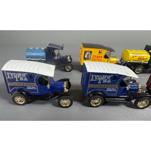 95 - Corgi advertising diecast van collection, assorted vintage lorries: Lyons Tea, Olympic Gasoline, Zeb... 