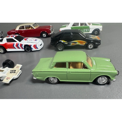 97 - Corgi classic diecast cars & racing collection, incl. Bentley 4½ Litre, Chevrolet Camaro, Lotus Cort... 