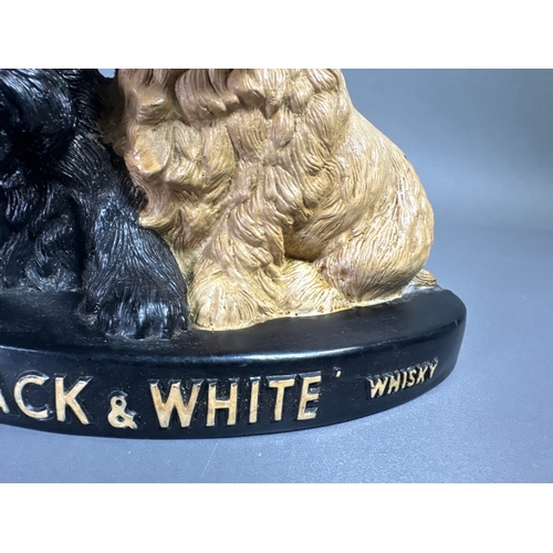 118 - Pair Black & White Scotch Whisky Scottie Dog Bookends/Figures, Shipping Available. Light wear, paint... 