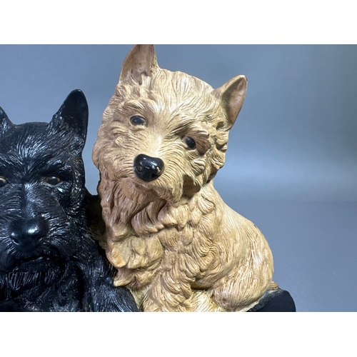118 - Pair Black & White Scotch Whisky Scottie Dog Bookends/Figures, Shipping Available. Light wear, paint... 