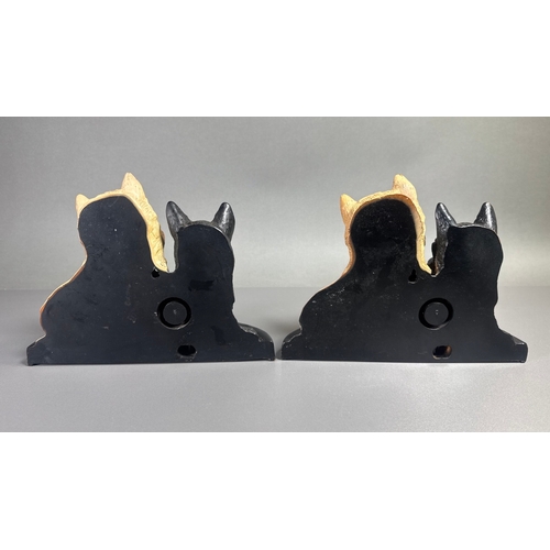 118 - Pair Black & White Scotch Whisky Scottie Dog Bookends/Figures, Shipping Available. Light wear, paint... 
