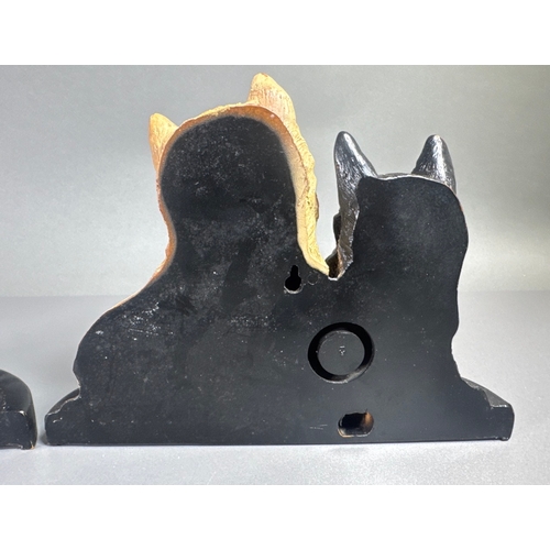 118 - Pair Black & White Scotch Whisky Scottie Dog Bookends/Figures, Shipping Available. Light wear, paint... 