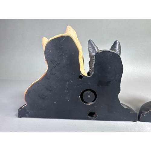 118 - Pair Black & White Scotch Whisky Scottie Dog Bookends/Figures, Shipping Available. Light wear, paint... 
