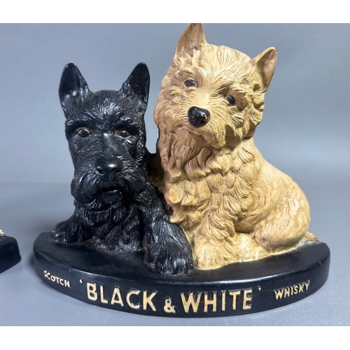 118 - Pair Black & White Scotch Whisky Scottie Dog Bookends/Figures, Shipping Available. Light wear, paint... 