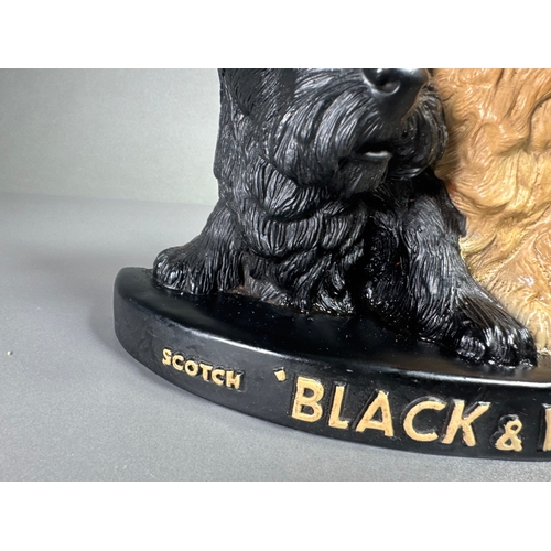 118 - Pair Black & White Scotch Whisky Scottie Dog Bookends/Figures, Shipping Available. Light wear, paint... 