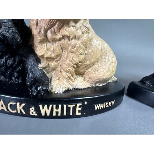 118 - Pair Black & White Scotch Whisky Scottie Dog Bookends/Figures, Shipping Available. Light wear, paint... 
