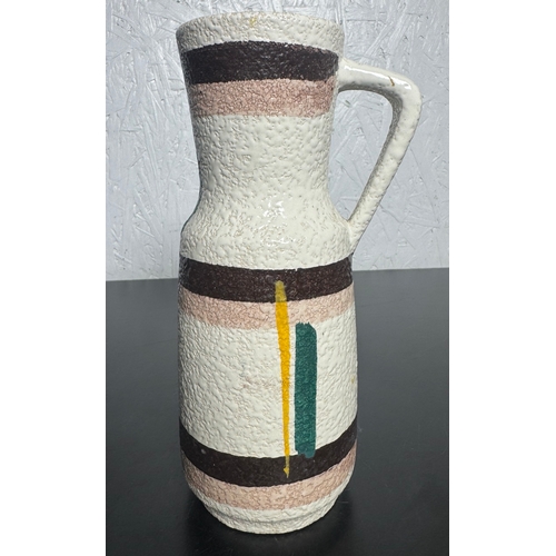 196 - West German Pottery Fat Lava Pitcher / Vase – Mid-Century Modern (Approx. 20cm).

Vintage West Germa... 