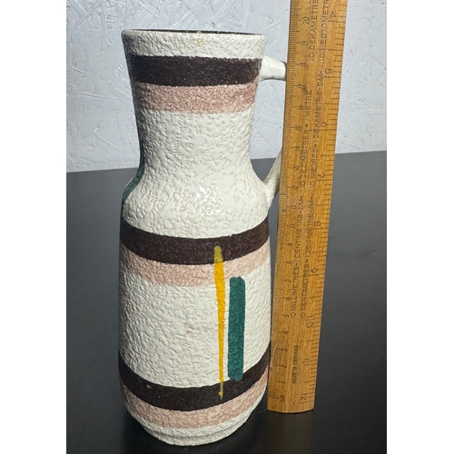 196 - West German Pottery Fat Lava Pitcher / Vase – Mid-Century Modern (Approx. 20cm).

Vintage West Germa... 