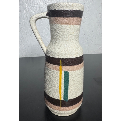 196 - West German Pottery Fat Lava Pitcher / Vase – Mid-Century Modern (Approx. 20cm).

Vintage West Germa... 