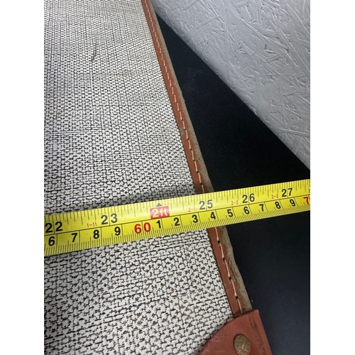200 - Vintage Luggage Trio – Royal Albert Laundry Windsor Box, Metal Trunk & Canvas Suitcase.

Lot include... 