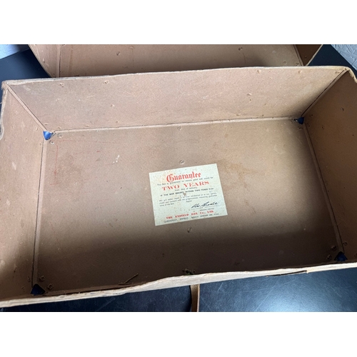 200 - Vintage Luggage Trio – Royal Albert Laundry Windsor Box, Metal Trunk & Canvas Suitcase.

Lot include... 