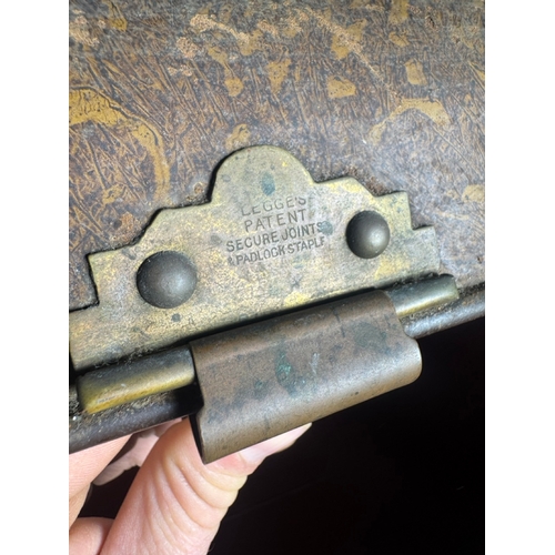 200 - Vintage Luggage Trio – Royal Albert Laundry Windsor Box, Metal Trunk & Canvas Suitcase.

Lot include... 