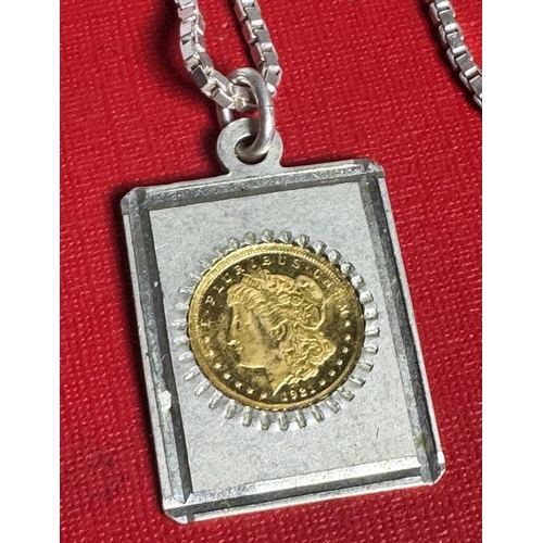 58 - Heavy Solid Silver Pendant Necklace & 3 Sterling Necklaces with Tiger’s Eye, Enamel Locket & Rose Ch... 