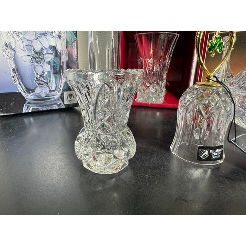 357 - Collection of Crystal Glassware. Some in original boxes. Include, Original Walther Glas Vase, Killar... 