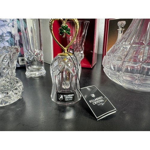 357 - Collection of Crystal Glassware. Some in original boxes. Include, Original Walther Glas Vase, Killar... 