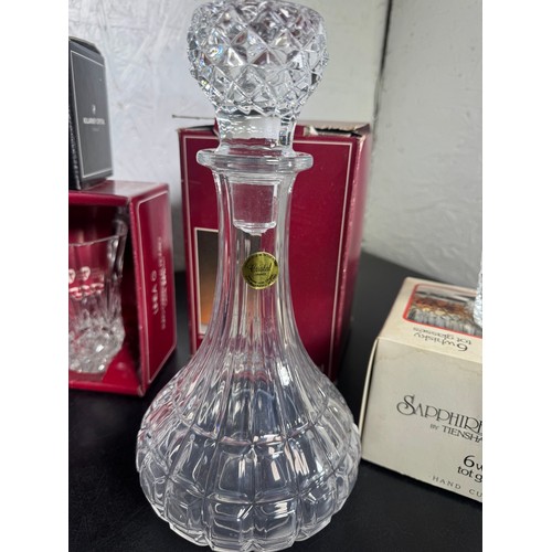 357 - Collection of Crystal Glassware. Some in original boxes. Include, Original Walther Glas Vase, Killar... 
