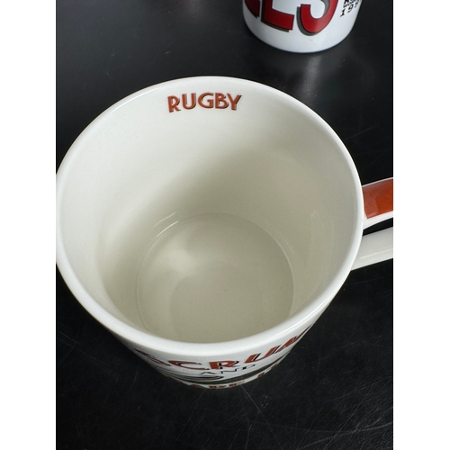 475 - A Collection Of Welsh Rugby & Sporting Mugs