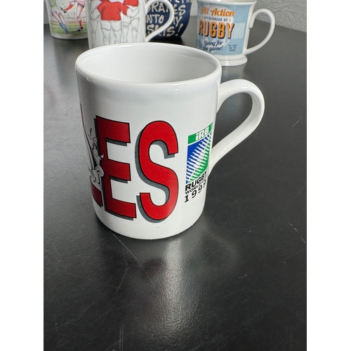 475 - A Collection Of Welsh Rugby & Sporting Mugs