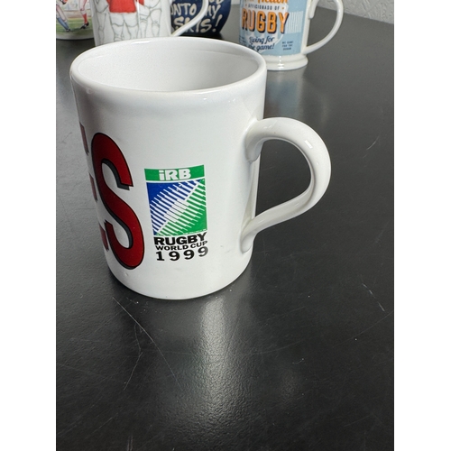 475 - A Collection Of Welsh Rugby & Sporting Mugs