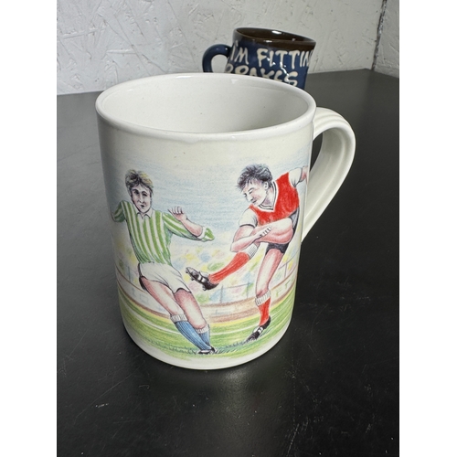 475 - A Collection Of Welsh Rugby & Sporting Mugs