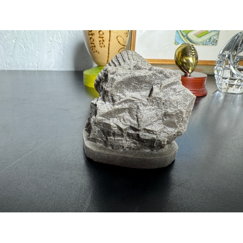 476 - A Collection Of Welsh Rugby Ornaments & A Painting Of Arms Park & Millennium Stadium by John Upton -... 