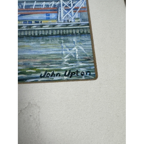 476 - A Collection Of Welsh Rugby Ornaments & A Painting Of Arms Park & Millennium Stadium by John Upton -... 