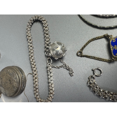 51 - Large mixed vintage jewellery lot — necklaces, brooches, earrings, watches; pair marked 