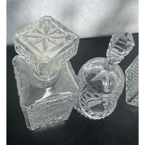 516 - Large Cut Glass & Crystal Collection – Decanters, Edinburgh Tumblers, Wine Glasses & BT Engraved Pie... 