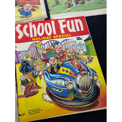 546 - School Fun Comic Bundle – Issues No.1–10 (1983) + Holiday Special (Shipping Available).

Collection ... 