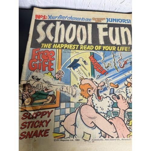 546 - School Fun Comic Bundle – Issues No.1–10 (1983) + Holiday Special (Shipping Available).

Collection ... 