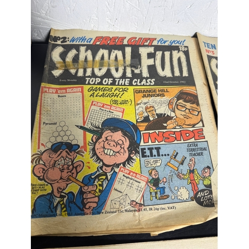 546 - School Fun Comic Bundle – Issues No.1–10 (1983) + Holiday Special (Shipping Available).

Collection ... 