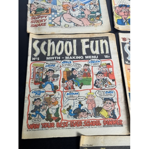 546 - School Fun Comic Bundle – Issues No.1–10 (1983) + Holiday Special (Shipping Available).

Collection ... 
