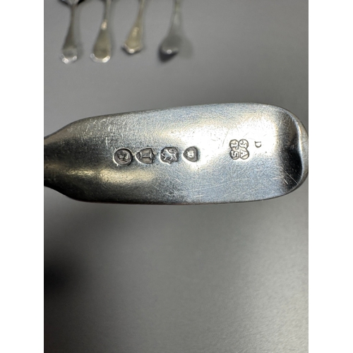 40 - Lot of Assorted English hallmarked sterling spoons and small serving spoons, tested, various pattern... 